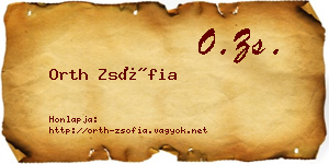 Orth Zsófia névjegykártya