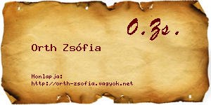 Orth Zsófia névjegykártya