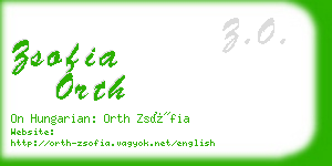 zsofia orth business card
